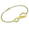 Bracciale Infinity 2 nomi personalizzato placcato in oro