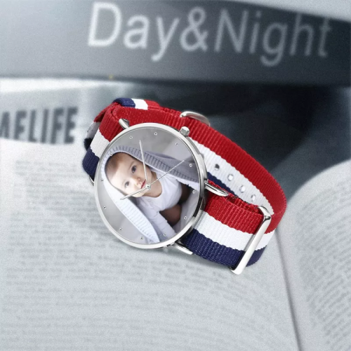 Uniseks fotohorloge kleur nylon band