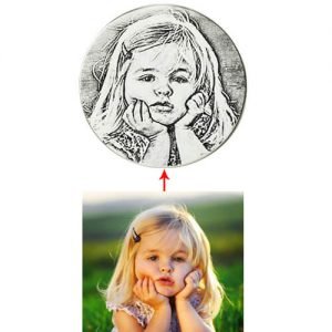 Personalisiertes Foto-graviertes Ring-Gedenkgeschenk für neue Mutter