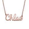Cursive Name Necklace in Rose Gold Plating