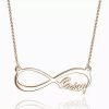 Infinity Name Necklace Rose Gold Plated Silver