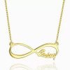 Infinity Name Necklace 14K Gold Plated Silver