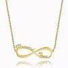 Infinity Naam Ketting 14K Verguld