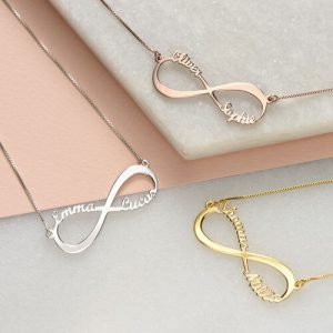 Infinity Naam Ketting Rosé Verguld