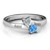 Inverted Twin Heart Ring