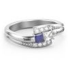 Doble bypass de princesa con anillo de acentos