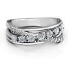 Anillo de banda cruzada con acento cruzado