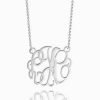 Monogram Necklace Silver