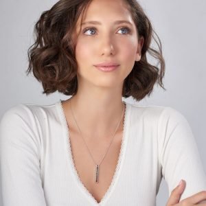 שרשרת בר תלת מימדית אישית מכסף סטרלינג