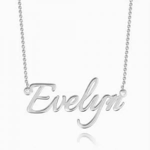 Personalized Name Necklace Silver