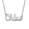 Collar con nombre cursivo en plata esterlina