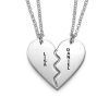Set collana cuore spezzabile