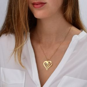 Collar Two Hearts Forever One - Chapado en oro