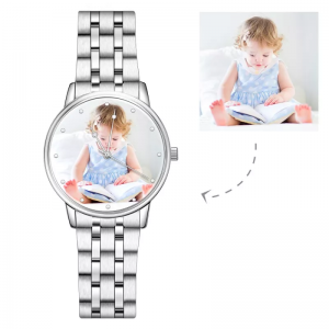 Unisex paar aangepaste foto horloge