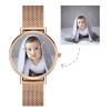 Kvinnor Rose Gold Legering Armband Photo Watch