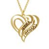 Gepersonaliseerde 3D-hartketting met vergulding