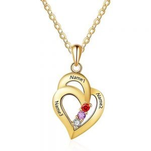 Colgante Relación Collar con nombre de corazón para 3 collar significativo para mujer
